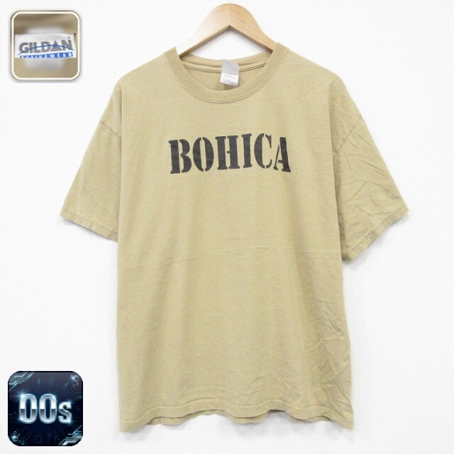00s 半袖Tシャツ BOHICA ベージュ メンズXL相当 | 古着