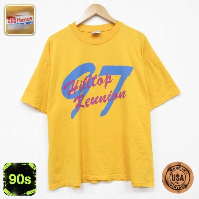 ヘインズ 90s 半袖Tシャツ イエロー メンズXL相当 | 古着