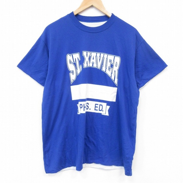 00s 半袖Tシャツ XAVIER リバーシブル ブルー メンズXL相当 | 古着