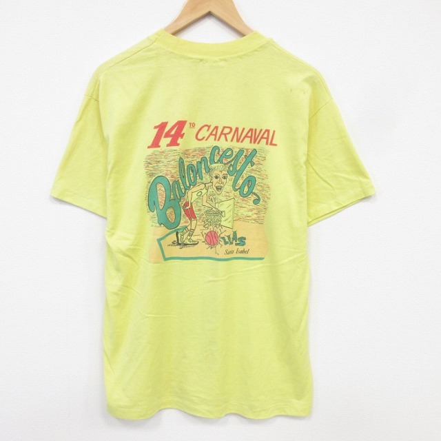 ヘインズ 90s 半袖Tシャツ バスケットボール イエロー メンズL相当 | 古着