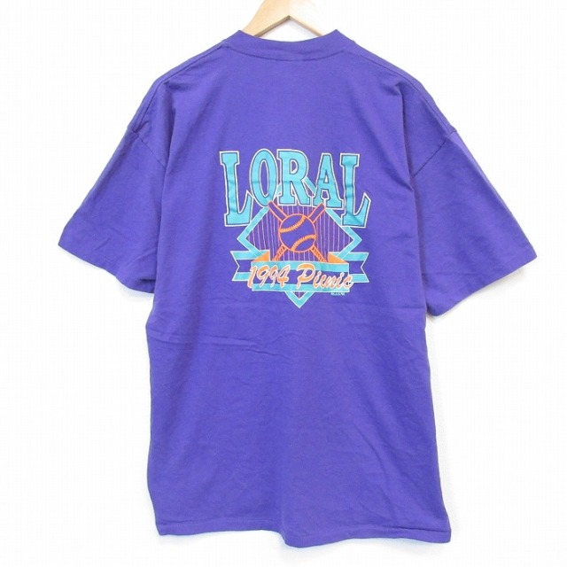 オニータ 90s 半袖Tシャツ LORAL パープル メンズXL相当 | 古着