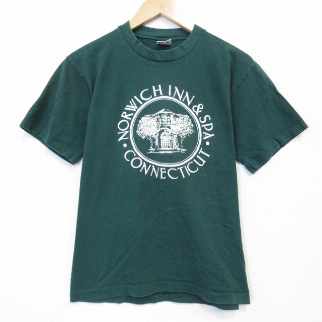 90s 半袖Tシャツ コネチカット グリーン メンズM相当 | 古着