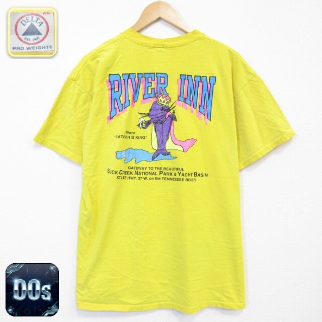 00s 半袖Tシャツ 魚 イエロー メンズXL相当 | 古着
