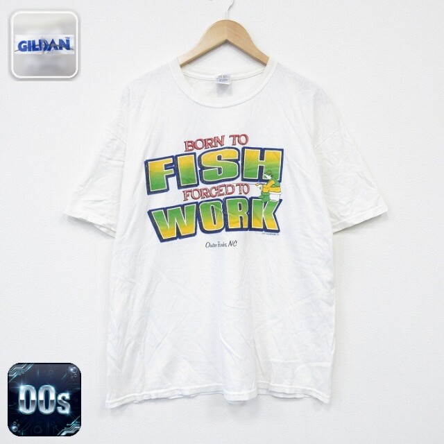 半袖Tシャツ フィッシュ ホワイト メンズXL相当 | 古着