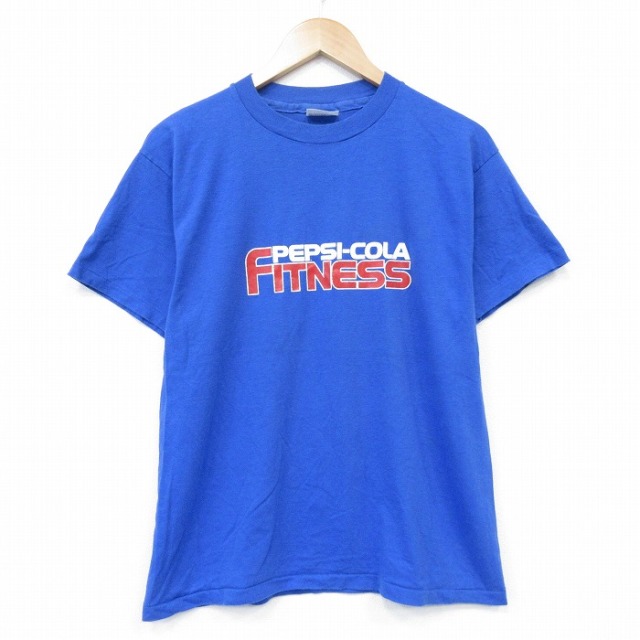 ヘインズ 80s 半袖Tシャツ ペプシコーラ ブルー メンズM相当 | 古着
