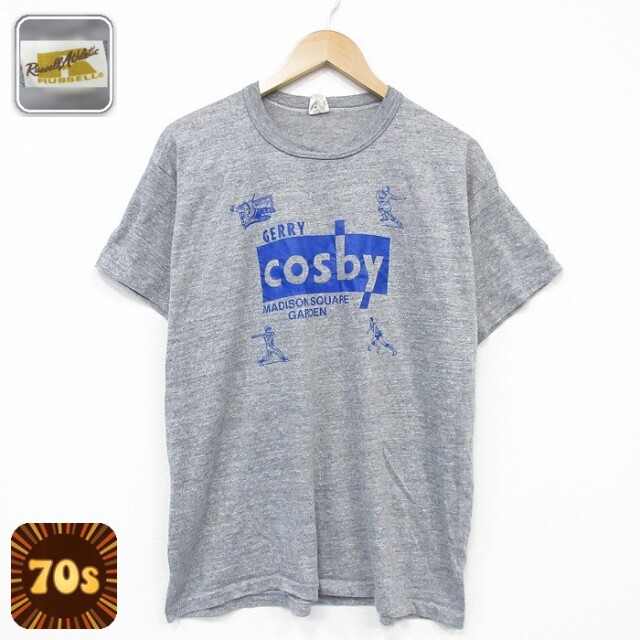 【20%OFF】ラッセル 70s 半袖Tシャツ cosby グレー メンズL相当 | 古着