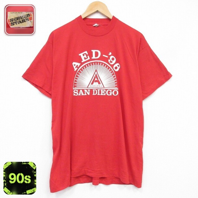 スクリーンスターズ 90s 半袖Tシャツ サンディエゴ レッド メンズXL相当 | 古着