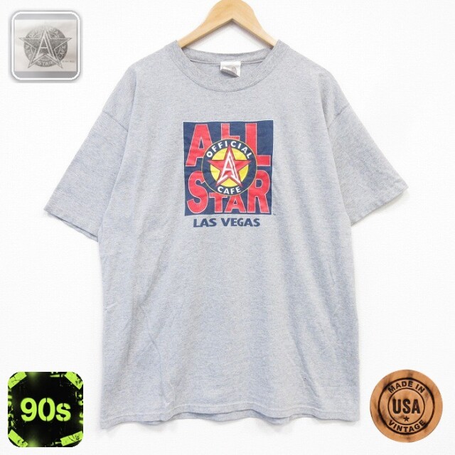 90s 半袖Tシャツ ラスベガス グレー メンズXL相当 | 古着