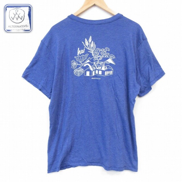 【20%OFF】半袖 Tシャツ クルーネック ブルー メンズXL相当 | 古着