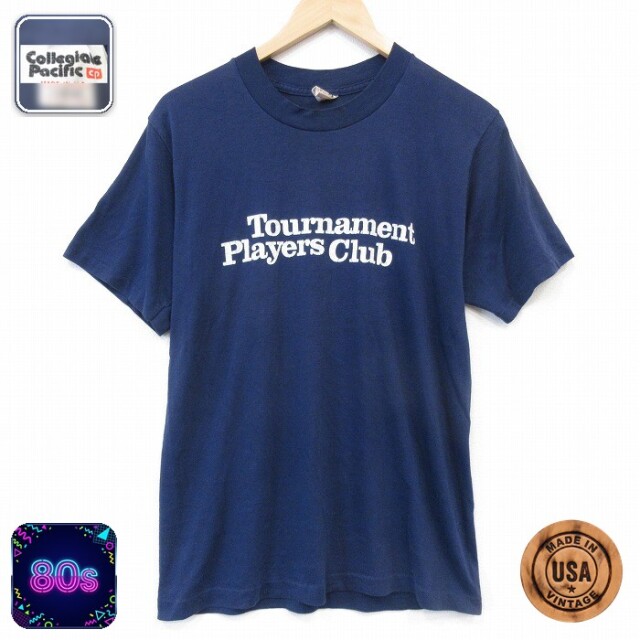 80s 半袖Tシャツ TPC ネイビー メンズM相当 | 古着