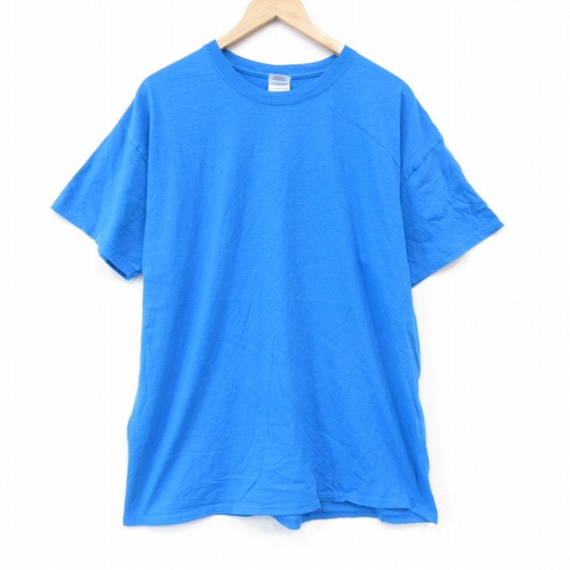 00s 半袖Tシャツ ライトブルー メンズXL相当 | 古着