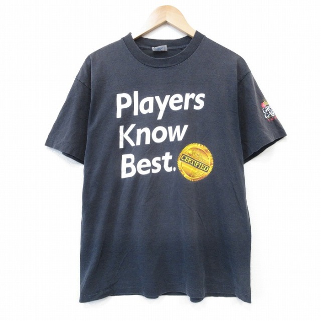 80s 半袖Tシャツ Players ブラック メンズXL相当 | 古着