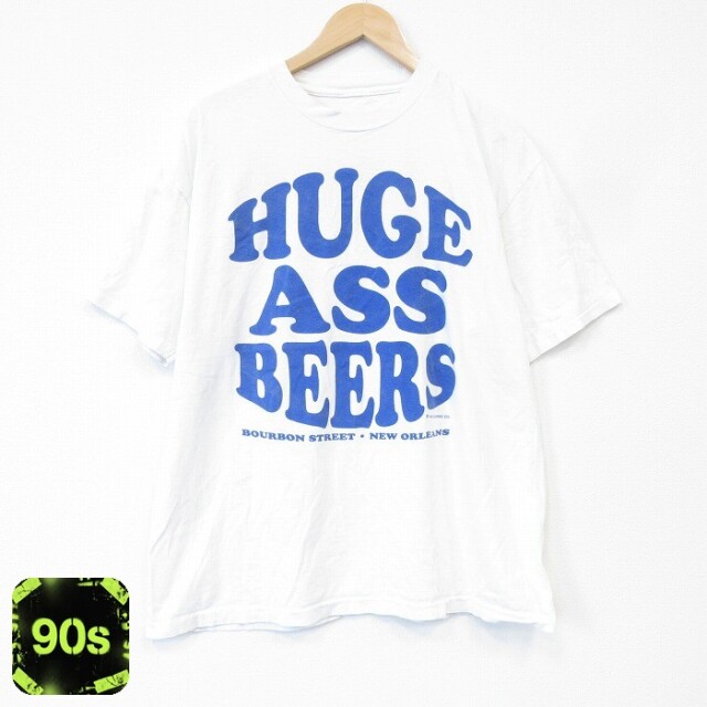 90s 半袖Tシャツ HUGE ホワイト メンズXL相当 | 古着