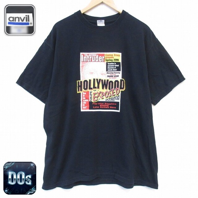 00s 半袖Tシャツ ハリウッド ブラック メンズXL相当 | 古着
