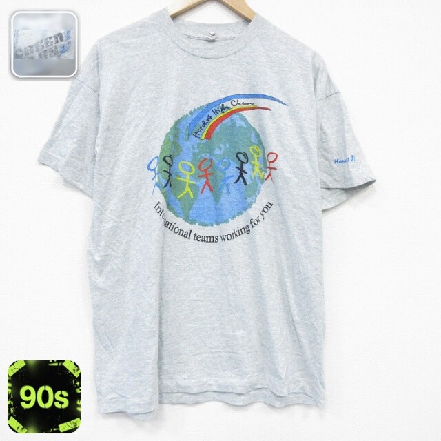 スクリーンスターズ 90s 半袖Tシャツ インターナショナル グレー メンズXL相当 | 古着
