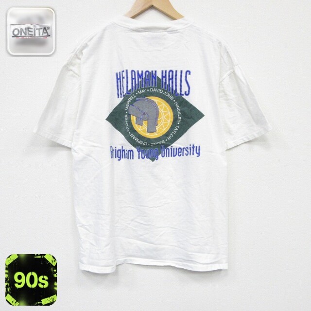 オニータ 90s 半袖Tシャツ Bragham ホワイト メンズXL相当 | 古着