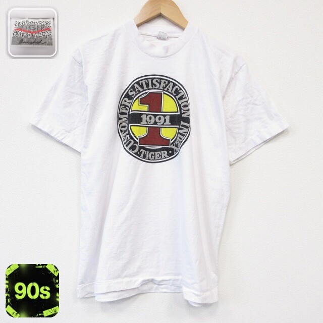 90s 半袖Tシャツ サティスファクション ホワイト メンズL相当 | 古着