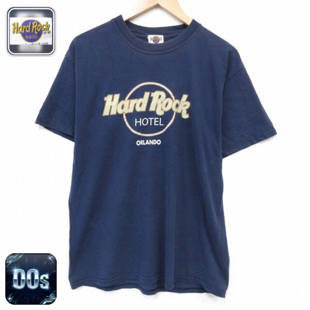 00s 半袖Tシャツ ハードロックカフェ ネイビー メンズL相当 | 古着