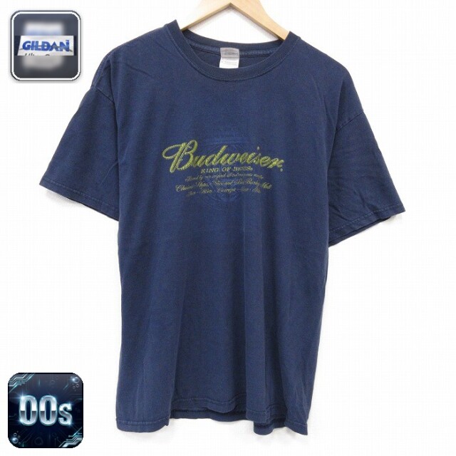 00s 半袖Tシャツ バドワイザー ネイビー メンズL相当 | 古着