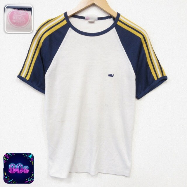 【20%OFF】80s 半袖Tシャツ ラグラン ホワイト メンズM相当 | 古着