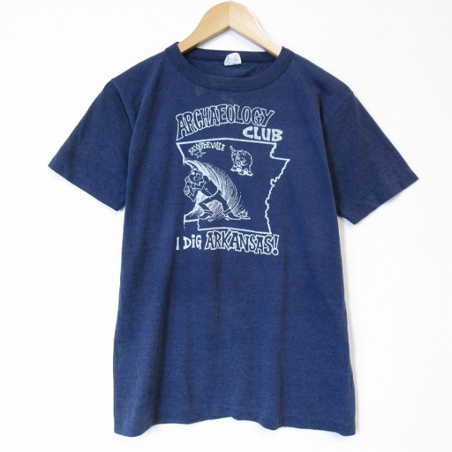 80s 半袖Tシャツ アーカンソー ネイビー メンズM相当 | 古着