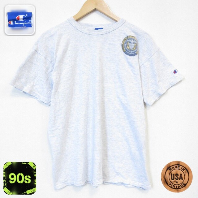 【20%OFF】チャンピオン 90s 半袖Tシャツ ミリタリー グレー メンズL相当 | 古着