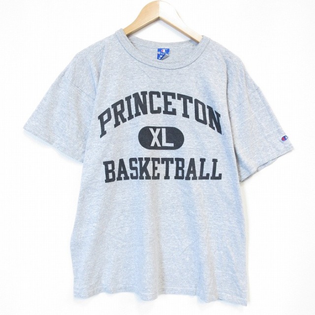 チャンピオン 90s 半袖Tシャツ バスケットボール グレー メンズXL相当 | 古着