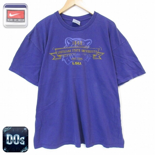 ナイキ 00s 半袖Tシャツ ハイジアナカレッジ パープル メンズXL相当 | 古着