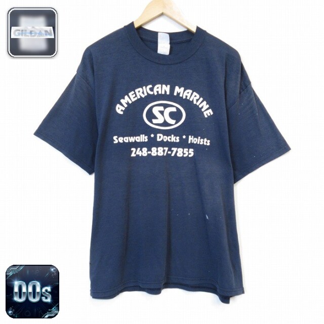 00s 半袖Tシャツ SC ネイビー メンズXL相当 | 古着