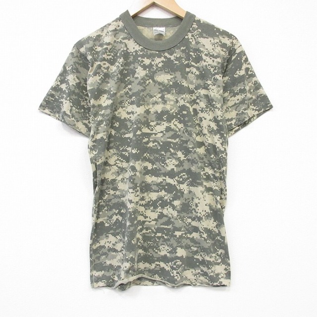 90s 半袖Tシャツ デジタルカモ カーキ メンズM相当 | 古着