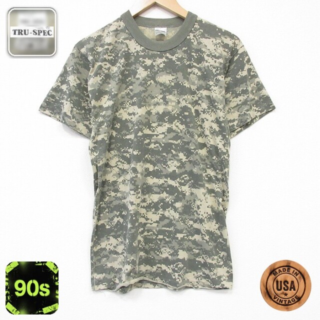 90s 半袖Tシャツ デジタルカモ カーキ メンズM相当 | 古着