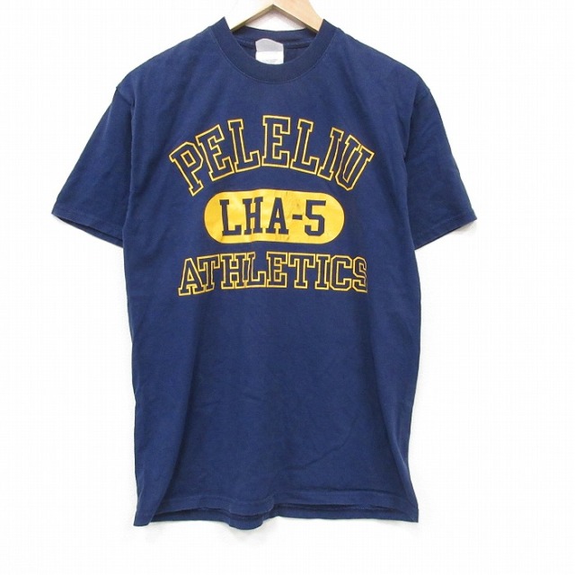 00s 半袖Tシャツ PELELIU ネイビー メンズM相当 | 古着