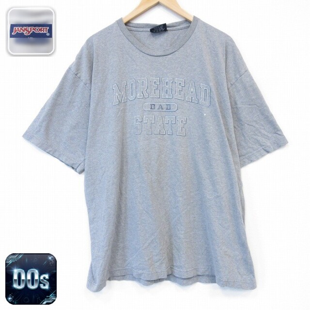 ジャンスポーツ 00s 半袖Tシャツ MOREHEAD グレー メンズXL相当 | 古着