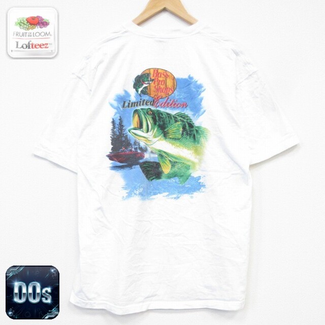 フルーツオブザルーム 00s 半袖Tシャツ バスプロショップ ホワイト メンズXL相当 | 古着