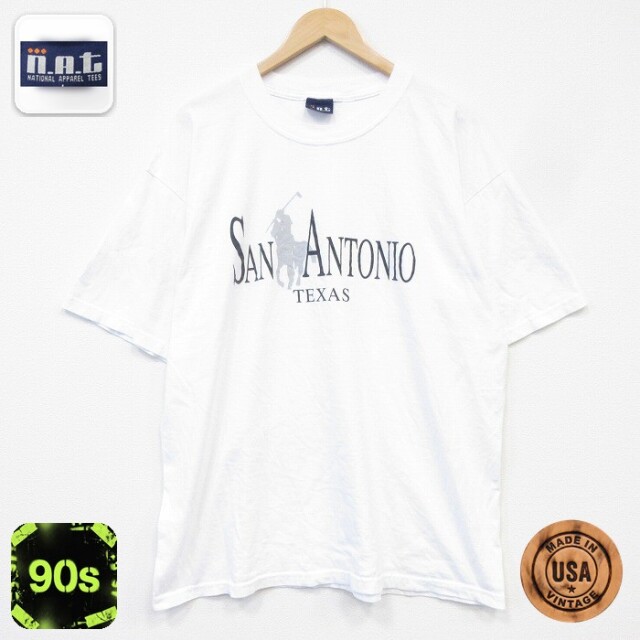 90s 半袖Tシャツ サンアントニオ ホワイト メンズXL相当 | 古着