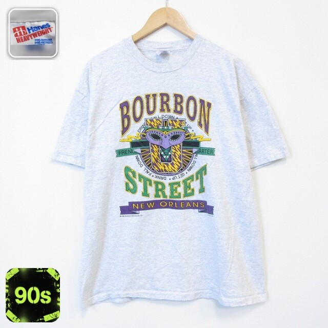 ヘインズ 90s 半袖Tシャツ ニューオリンズ グレー メンズXL相当 | 古着