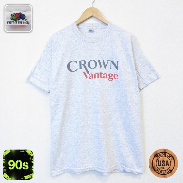 フルーツオブザルーム 90s 半袖Tシャツ クラウン グレー メンズXL相当 | 古着