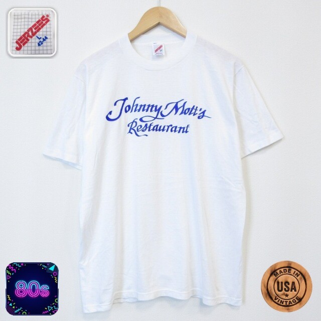 【20%OFF】80s 半袖Tシャツ レストラン ホワイト メンズL相当 | 古着