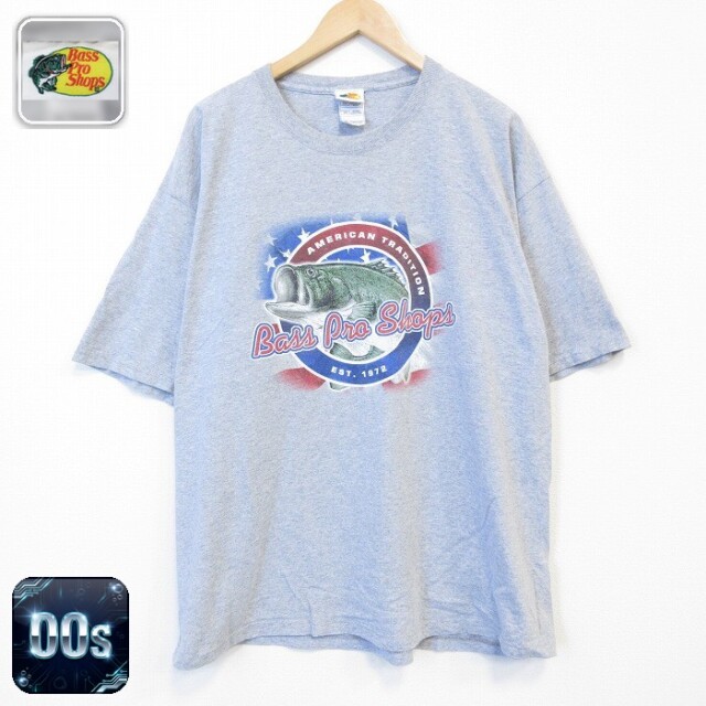 00s 半袖Tシャツ バスプロショップ グレー メンズXL相当 | 古着