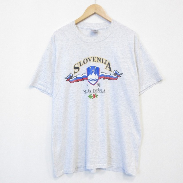 オニータ 90s 半袖Tシャツ スロベニア グレー メンズXL相当 | 古着