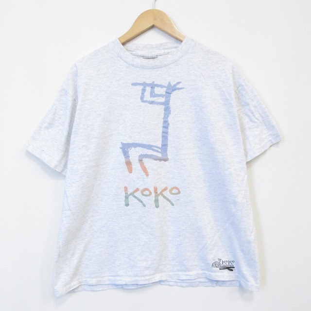 オニータ 90s 半袖Tシャツ KOKO 霜降りグレー メンズL相当 | 古着