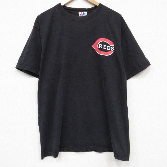 マジェスティック 00s 半袖Tシャツ シンシナティレッズ ブラック メンズXL相当 | 古着