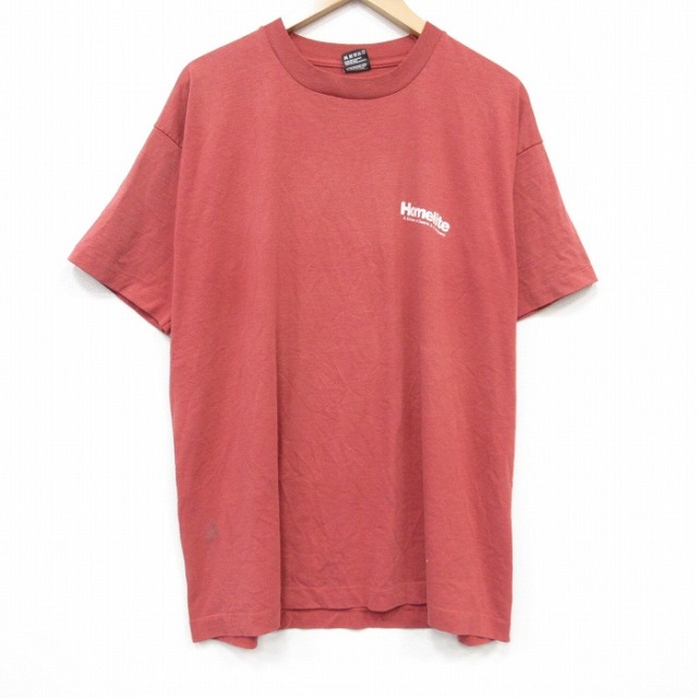 フルーツオブザルーム 90s 半袖Tシャツ Homelite バーガンディ メンズXL相当 | 古着