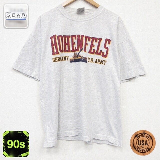 90s 半袖Tシャツ USアーミー グレー メンズXL相当 | 古着