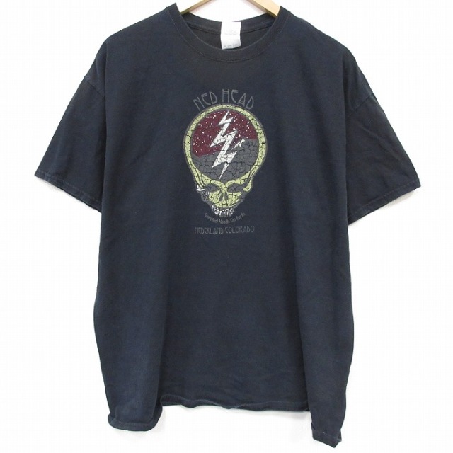 00s 半袖Tシャツ NED HEAD ブラック メンズXL相当 | 古着