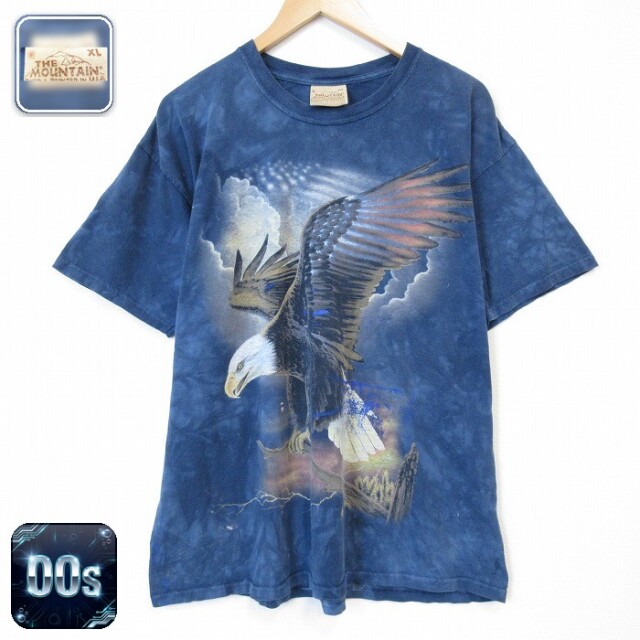 THE MOUNTAIN 00s 半袖Tシャツ 鳥 ネイビータイダイ メンズXL相当 | 古着