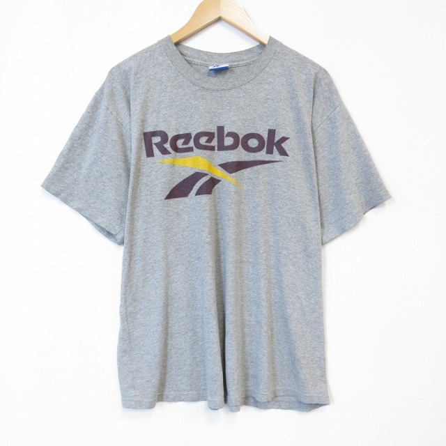 リーボック 00s 半袖Tシャツ ビッグロゴ グレー メンズXL相当 | 古着
