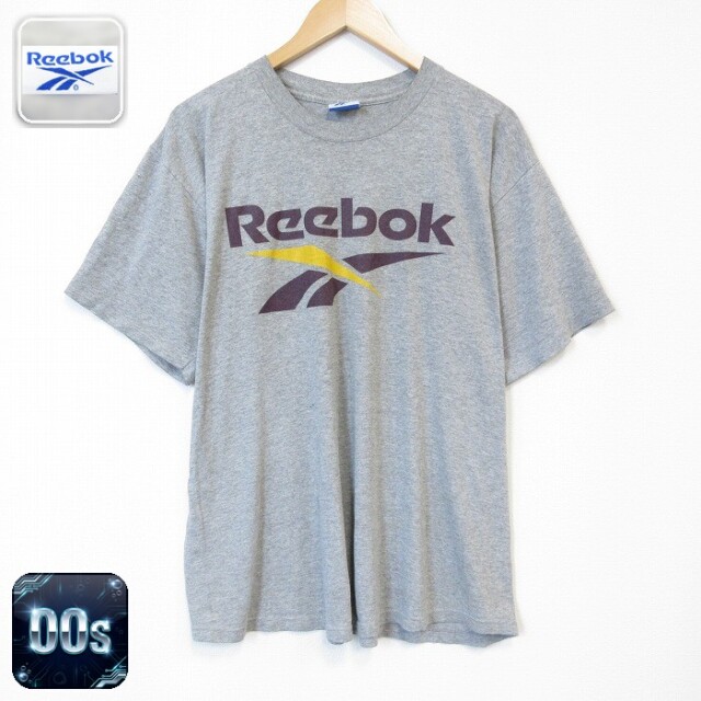 リーボック 00s 半袖Tシャツ ビッグロゴ グレー メンズXL相当 | 古着