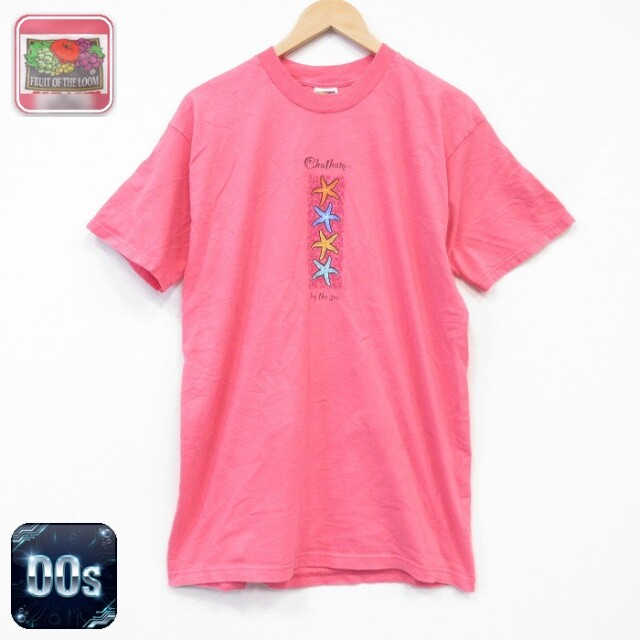 フルーツオブザルーム 00s 半袖Tシャツ ヒトデ ピンク メンズL相当 | 古着