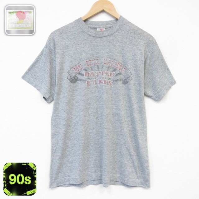 フルーツオブザルーム 90s 半袖Tシャツ BATTLE グレー メンズM相当 | 古着